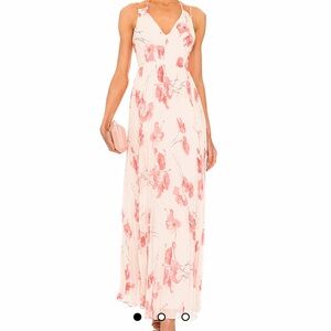 BCBG Pink and Cream Floral Dress
